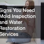 Signs You Need Mold Inspection and Water Restoration Services